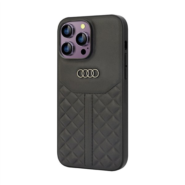 Audi Genuine Leather - Case for iPhone 14 Pro Max (Black)