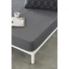 Fitted bottom sheet Naturals ELBA Dark grey 135 x 200 (Double)