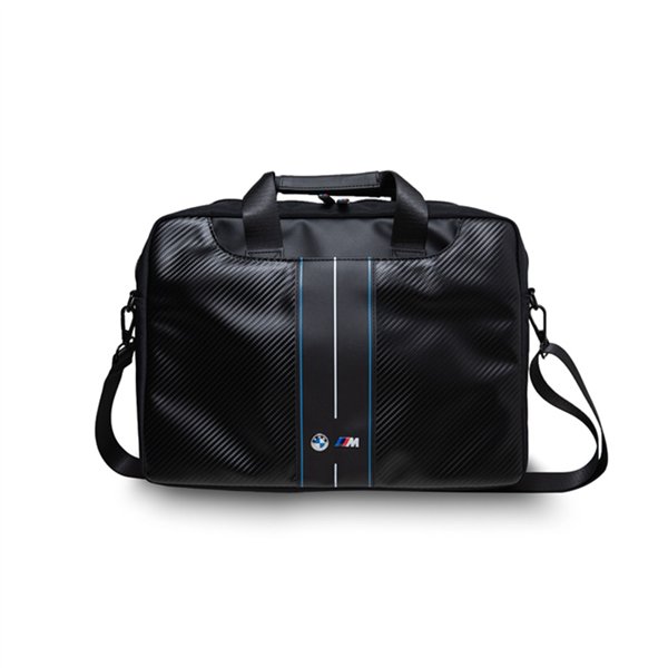 BMW Carbon Blue Stripes - 16" Notebook case (black)