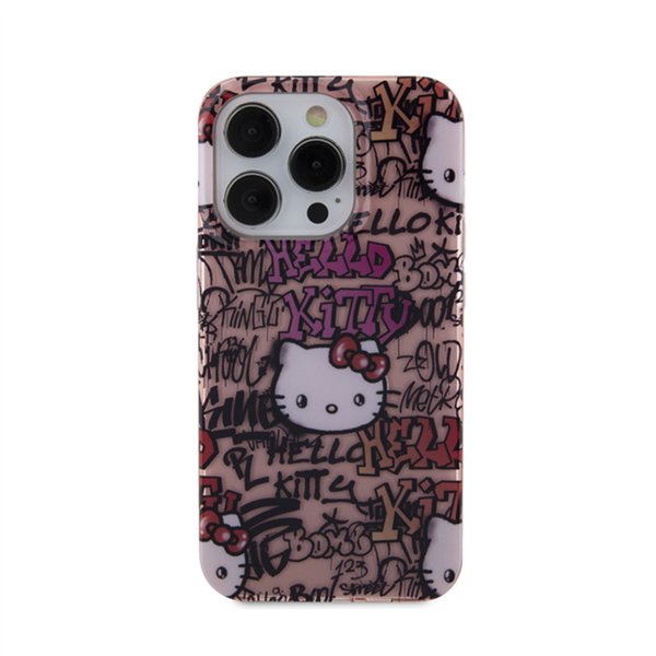 Hello Kitty IML Tags Graffiti - iPhone 14 Pro Max case (pink)
