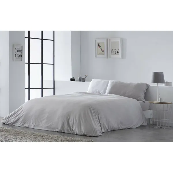 Ziemeļu pārvalks Naturals ELBA Gaiši pelēks Gulta 90 (150 x 220 cm)