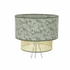 Floor Lamp DKD Home Decor Metal Polyester White Green 220 V 50 W (40 x 40 x 129 cm)