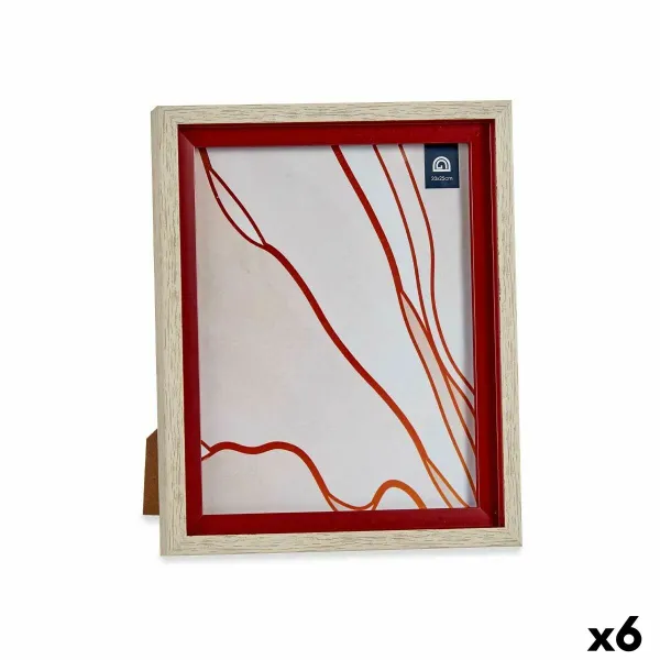 Foto rāmis Gift Decor Brūns Sarkans Koks Stikls polistirols Plastmasa (6 gb.)