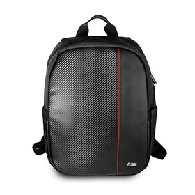 BMW Carbon Red Stripe - Notebook backpack 16" (Black)