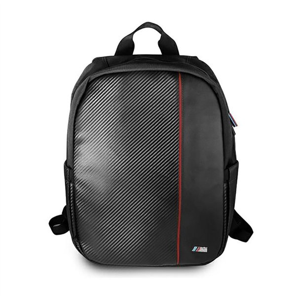 BMW Carbon Red Stripe - Notebook backpack 16" (Black)