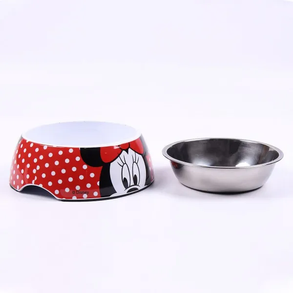 Кормушка для собак Minnie Mouse Красный меламин 180 ml Чёрный Металл