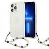Guess White Pearl Strap - Case iPhone 13 Pro Max (Clear)