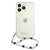 Guess White Pearl Strap - Case iPhone 13 Pro Max (Clear)