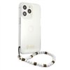 Guess White Pearl Strap - Case iPhone 13 Pro Max (Clear)