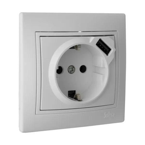 Plug-in base Solera erp60usb-u USB 250 V 16 A Upotettu, sisäänrakennettu