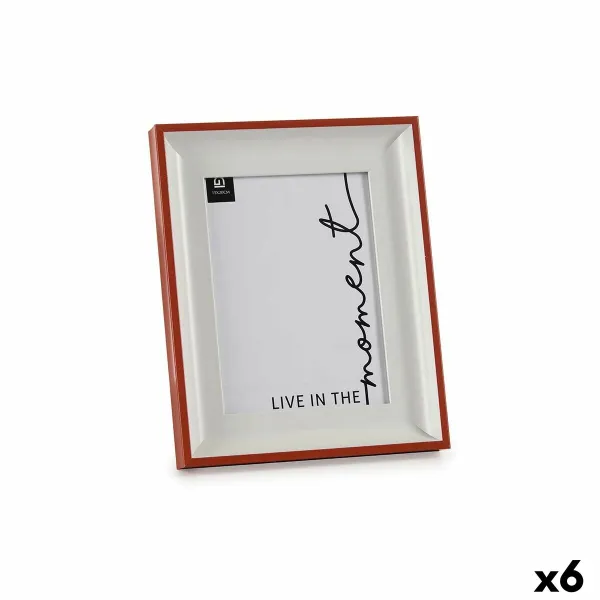 Фото рамка Gift Decor Белый Красный Стеклянный Пластик (6 штук)