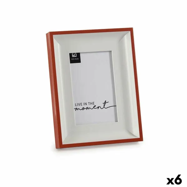 Фото рамка Gift Decor Белый Красный Стеклянный Пластик (6 штук)