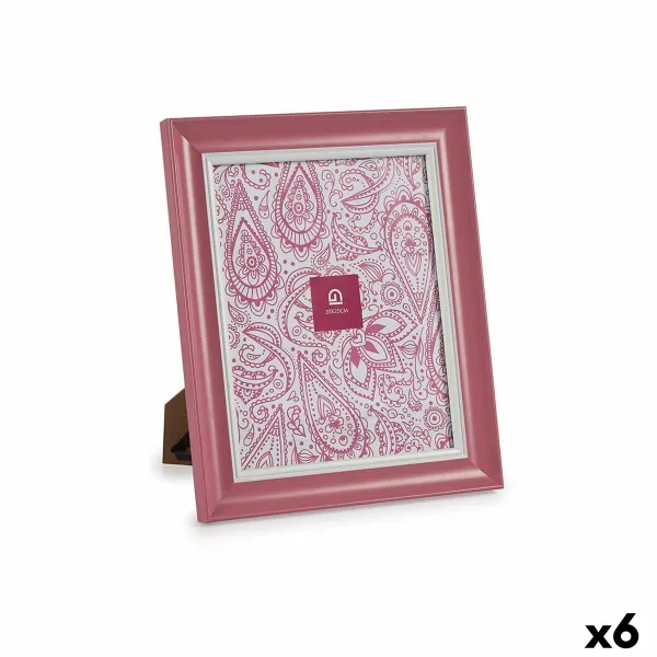Фото рамка Gift Decor Розовый Стеклянный Пластик (6 штук)
