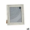 Photo frame Gift Decor Brown Silver Wood Glass Crystal polystyrene Plastic (6 Units)
