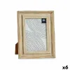 Photo frame Gift Decor Brown Golden Wood Glass Crystal polystyrene Plastic (6 Units)