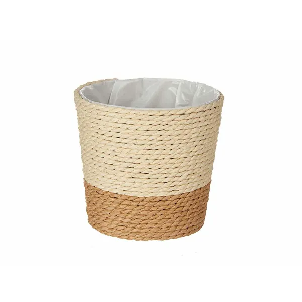 Planter Ibergarden Brown Natural Rope Plastic 11 x 10,5 x 11 cm (24 Units)