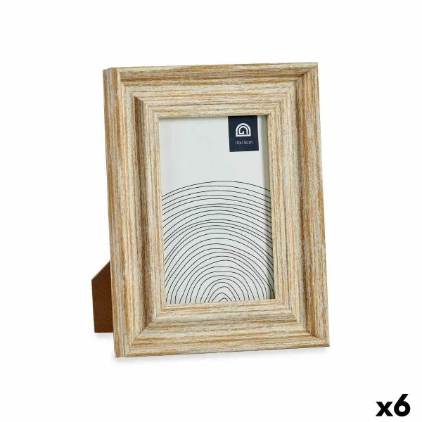 Kuvakehys Gift Decor Ruskea Kullattu Puu Lasi Kristalli polystyreeni Muovinen (6 osaa)