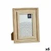 Photo frame Gift Decor Brown Golden Wood Glass Crystal polystyrene Plastic (6 Units)