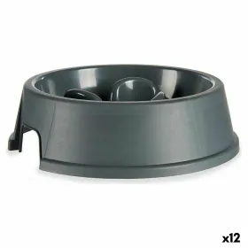 Lēnas barošanas mājdzīvnieku barotava Mascow Antracīts Plastmasa 27 x 7,5 x 27 cm (12 gb.)
