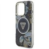 Guess Glitter Flowers Triangle Buttons MagSafe - Case for iPhone 16 Pro Max (black)