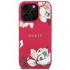 Guess Grained Printed Flower Pattern MagSafe - Case for iPhone 16 Pro (fuchsia)