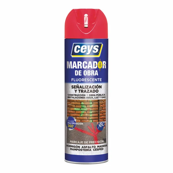 Spraymaali Ceys Punainen 500 ml Fluoresoiva