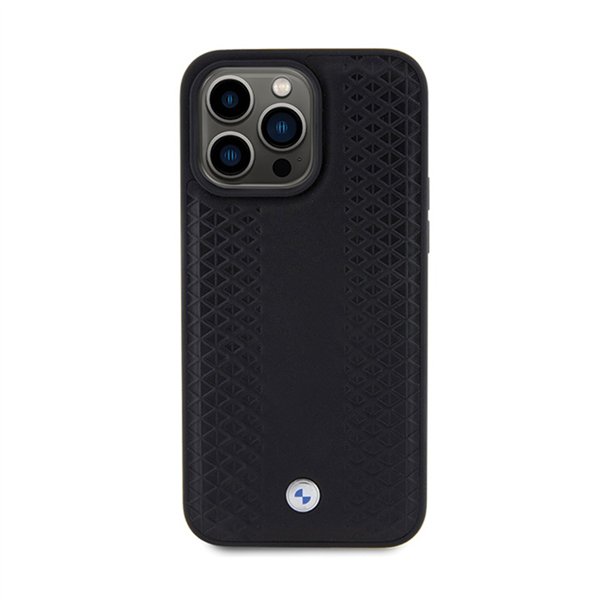 BMW Leather Diamond Pattern - Case for iPhone 15 Pro (Black)