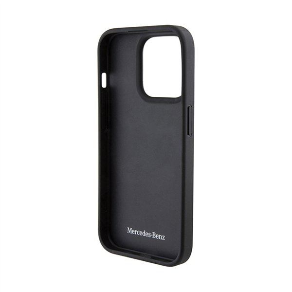 Mercedes Leather Wave Pattern - Case for iPhone 15 Pro (Black)