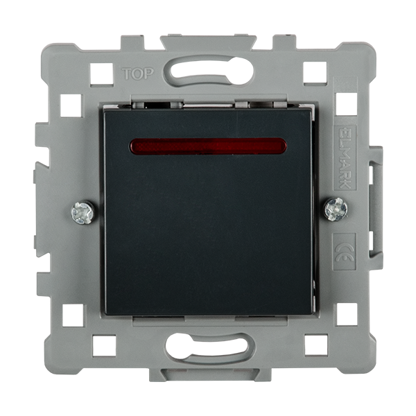 SPLENDOR EL0607 1 BUTTON 2 WAY SWITCH BLACK WITH LIGHT