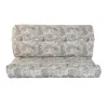 spilvens DKD Home Decor Grīda Pelēks Gaiši brūns Alumīnijs Augu lapa 120 x 80 x 16 cm