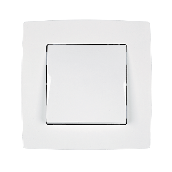 CITY ONE BUTTON TWO WAY SWITCH, WHITE METALLIC