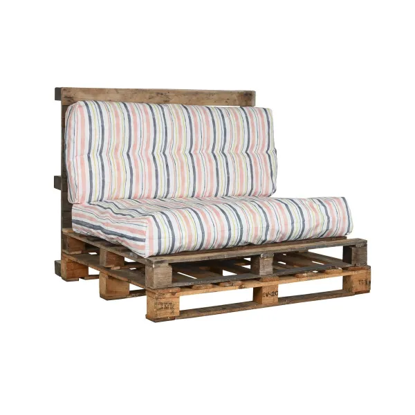 Pagalvėlė DKD Home Decor Aukštas Spalvotas Aliuminis Dryžiai 120 x 80 x 16 cm