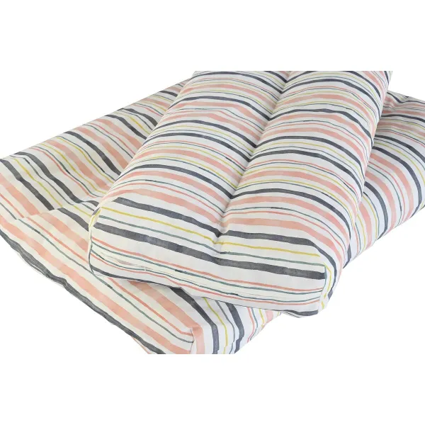 Tyyny DKD Home Decor Lattia Monivärinen Alumiini Raidat 120 x 80 x 16 cm
