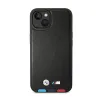 BMW Leather Hot Stamp Tricolor MagSafe - Case for iPhone 14 (Black)
