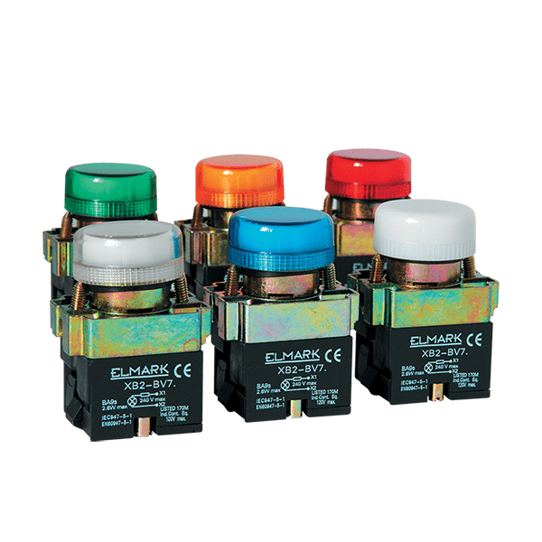 BUTTON DOUBLEBW 8475 230 1NO+1NC RED AND GREEN+LED INDICATOR