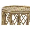 Set of 3 tables DKD Home Decor 39 x 39 x 41 cm Luonnollinen korihuonekalut