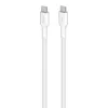 PURO Fabric - Heavy duty braided USB-C to USB-C cable 1.2m (white)