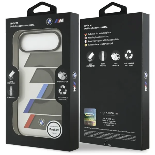 BMW M IML Metal Buttons Tricolor Lines MagSafe - Case iPhone Air (anthracite)