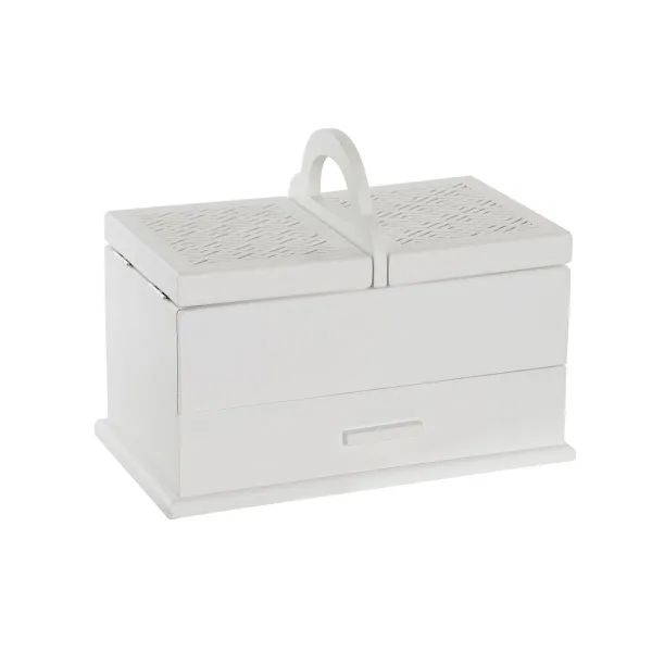 Korurasia DKD Home Decor 16 x 17 x 28 cm Valkoinen Vaaleanpunainen Puu MDF