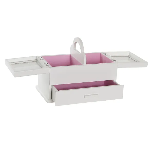 Korurasia DKD Home Decor 16 x 17 x 28 cm Valkoinen Vaaleanpunainen Puu MDF