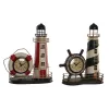 Настольные часы DKD Home Decor Чёрный Красный маяк Vintage (2 штук)