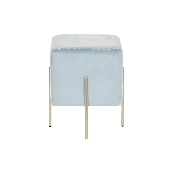 Jalkatuki DKD Home Decor Kullattu Metalli Taivaansininen (34 x 34 x 40 cm)
