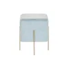 подставка для ног DKD Home Decor Позолоченный Металл Небесный синий (34 x 34 x 40 cm)