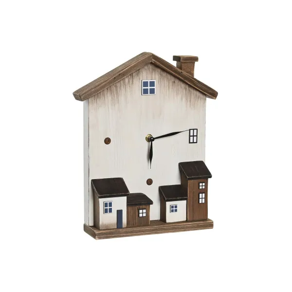 Stalinis laikrodis DKD Home Decor Balta Namai