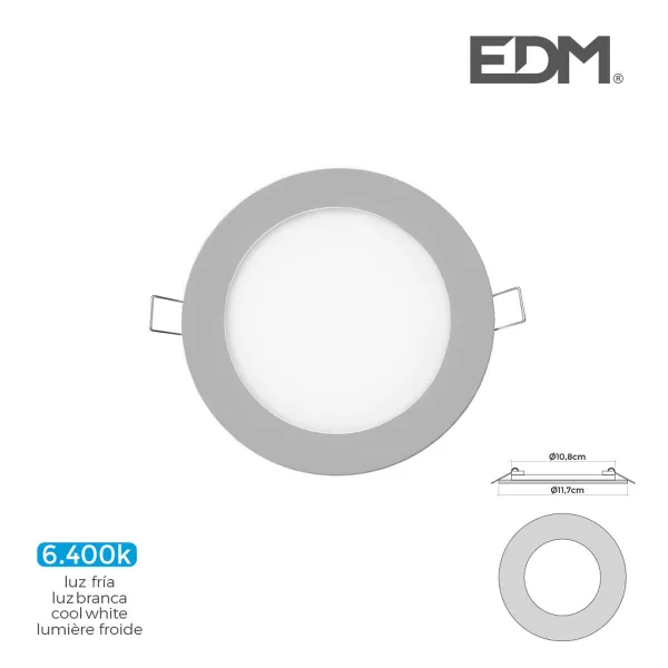 Sisäänrakennettu kohdevalo EDM 31603 Downlight A G 6 W 320 Lm (6400 K)
