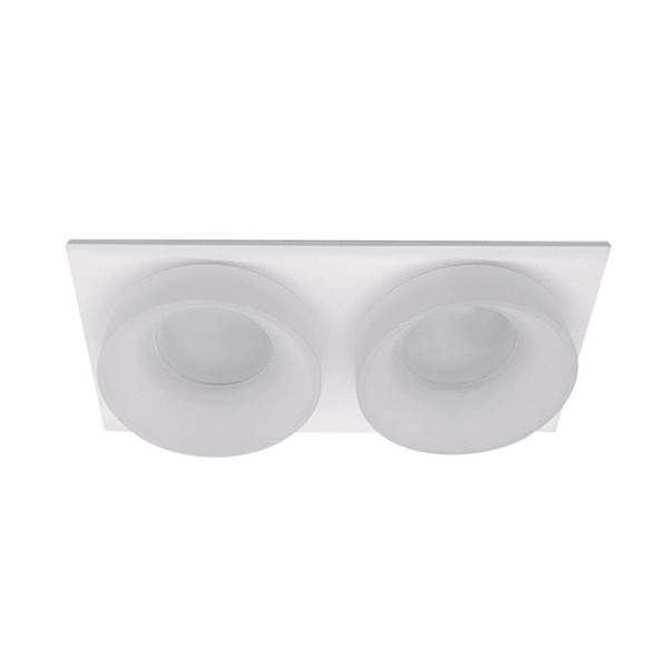 SA-045/2 ДВОЙНОЙ СВЕТИЛЬНИК КВАДРАТНЫЙ БЕЛЫЙ/БЕЛЫЙ