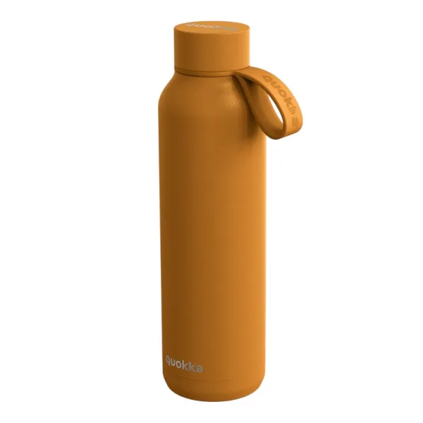 Quokka Solid With Strap - 630 ml Stainless Steel Thermos Bottle with Strap (Mustard)