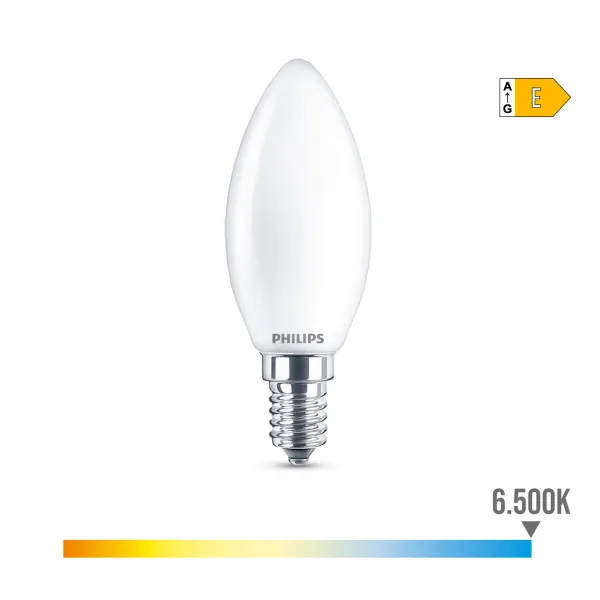 LED Spuldze Philips Svece E 6,5 W E14 806 lm 3,5 x 9,7 cm (6500 K)