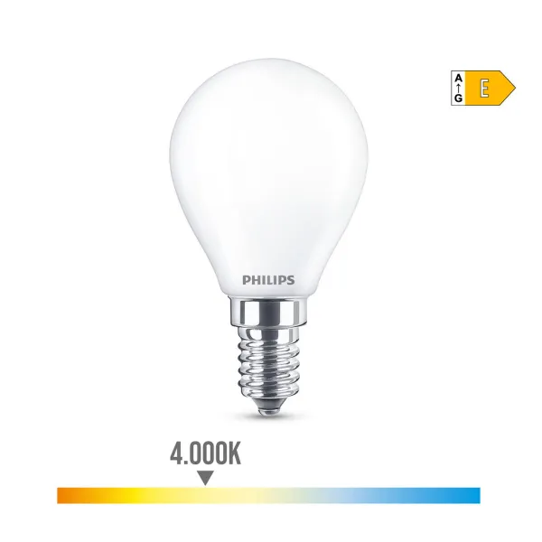 Светодиодная лампочка Philips E 6.5 W 6,5 W 60 W E14 806 lm Ø 4,5 x 8 cm (4000 K)
