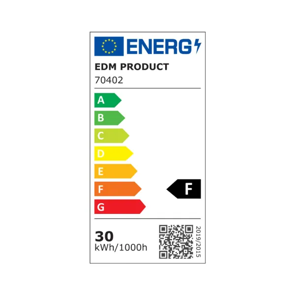 Valonheitin/projektorivalo EDM 70402 Musta F 30 W (6400 K)